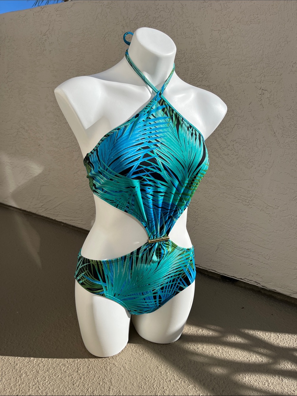 Tropical Palm Print Monokini - Picture 3 of 7